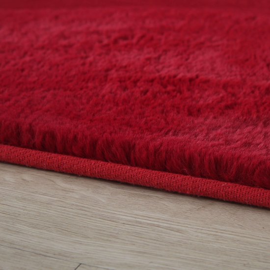 Flycarpets Tapis Moelleux à Poils Hauts Teresa - Rouge - 240x340 cm