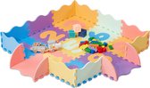 Relaxdays speelmat puzzel - cijfers - met rand - puzzelmat 1 tot 9 - kruipmat - speeltegel