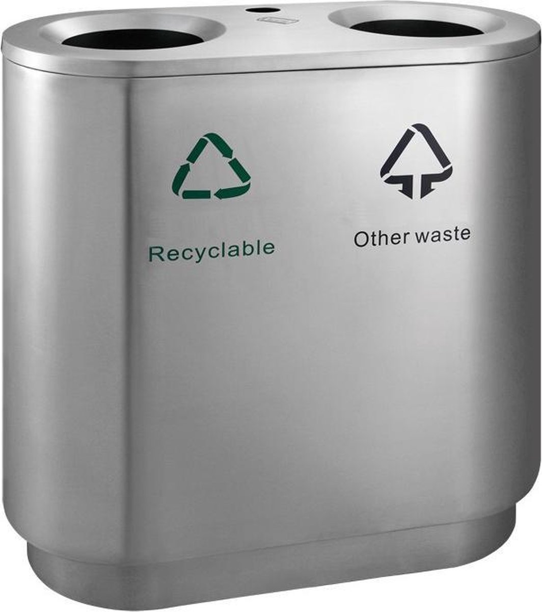 Recycling afvalbak indoor 2x41 ltr