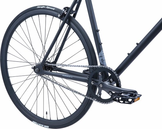 Bikestar Singlespeed 28 inch retro wielrenfiets, zwart / grijs van Bikestar — afbeelding 2