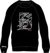BRUTAL® - Sweater - Sweatshirt Trui - Trui - Zwart - Grijs - Trui - Heren -Dames - Maat XXL - 2XL