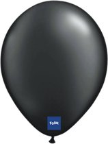 Folat - Folatex ballonnen Metallic Zwart 30 cm 10 stuks