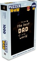 Puzzel Quotes - The best dad in the world - Spreuken - Papa - Legpuzzel - Puzzel 1000 stukjes volwassenen - Vaderdag cadeautje - Cadeau voor vader en papa