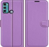Coverup Hoesje - Geschikt voor Motorola Moto G60 Hoesje - Coverup Book Case - Paars