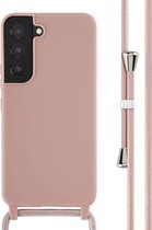 iMoshion Hoesje Geschikt voor Samsung Galaxy S22 Hoesje Met Koord - iMoshion Siliconen hoesje met koord - roze