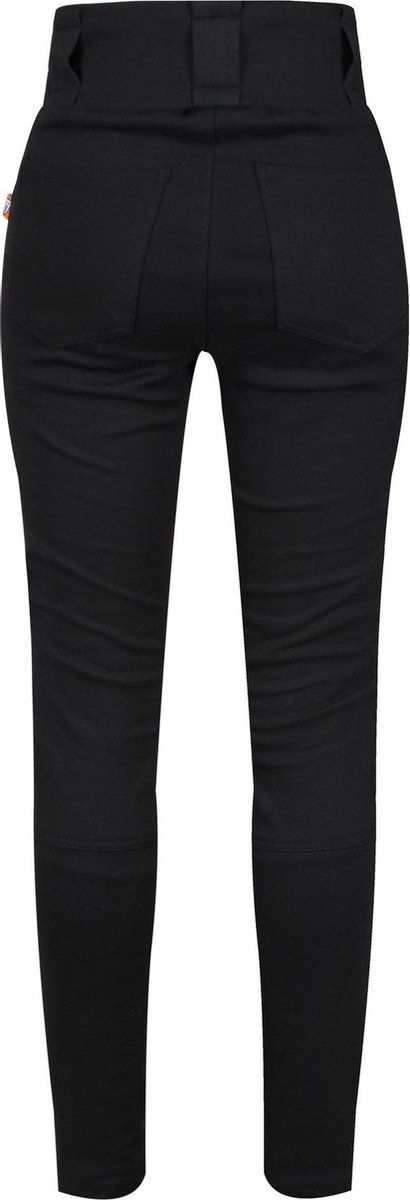 Motogirl Ribbed knee motorlegging AA-keur Level 2 dames motorbroek - zwart - Maat 42