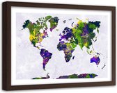 Foto in frame , Gekleurde Wereld 4 , 120x80cm , wanddecoratie , Premium print