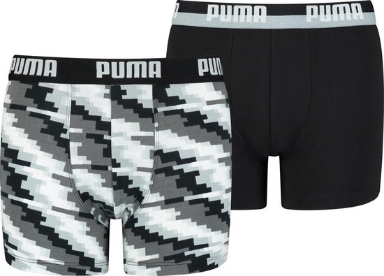 Puma - Garçons Glitch Boxer 2 Pack - Zwart - Enfants - taille 128