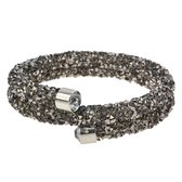 Melady Kralen Armband Ø6-7cm (2mm) Grijs Glas Rond Kralen Armband Dames Armbandjes Sieraden Dames
