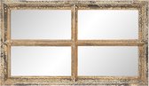 Clayre & Eef Wandspiegel 36*3*62 cm Bruin Hout, Glas Rechthoek Grote Spiegel Muur Spiegel Wand Spiegel