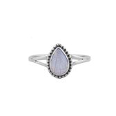 Licia | Ring 925 zilver met edelsteen maansteen | edelstenen sieraden | dames ringen zilver | Maat 19
