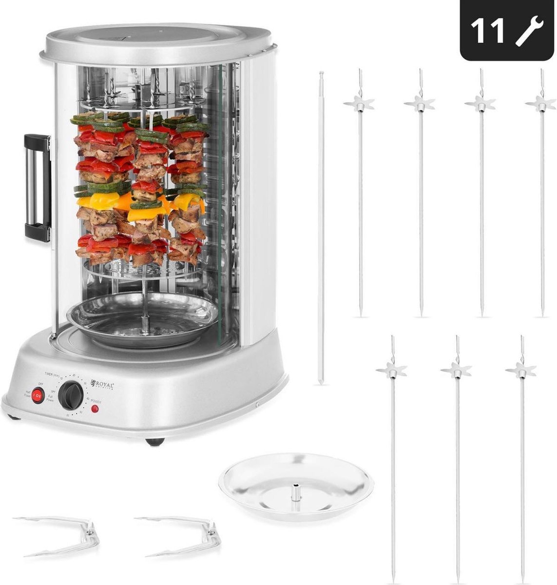 Royal Catering Verticale grill 3in1 1.800 W 31 L