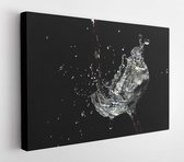 Onlinecanvas - Schilderij - Closeup A Refreshing Glass Water Art Horizontal Horizontal - Multicolor - 40 X 50 Cm