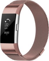 Merkloos Milanees bandje - Fitbit Charge 2 - Roze - Small