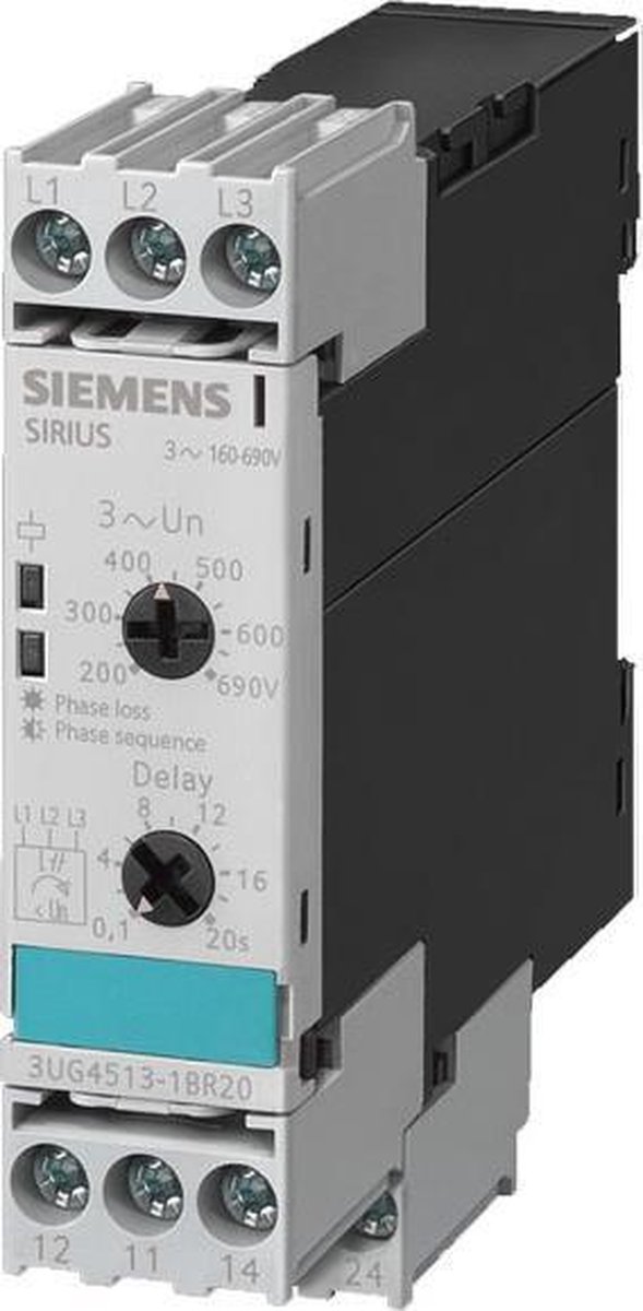 Siemens 3UG4513-1BR20 Bewakingsrelais 160 - 690 V/AC 2x wisselcontact 1 stuk(s)