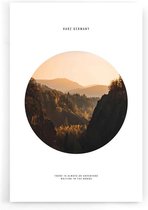 Walljar - Autumn Forest Harz - Muurdecoratie - Poster