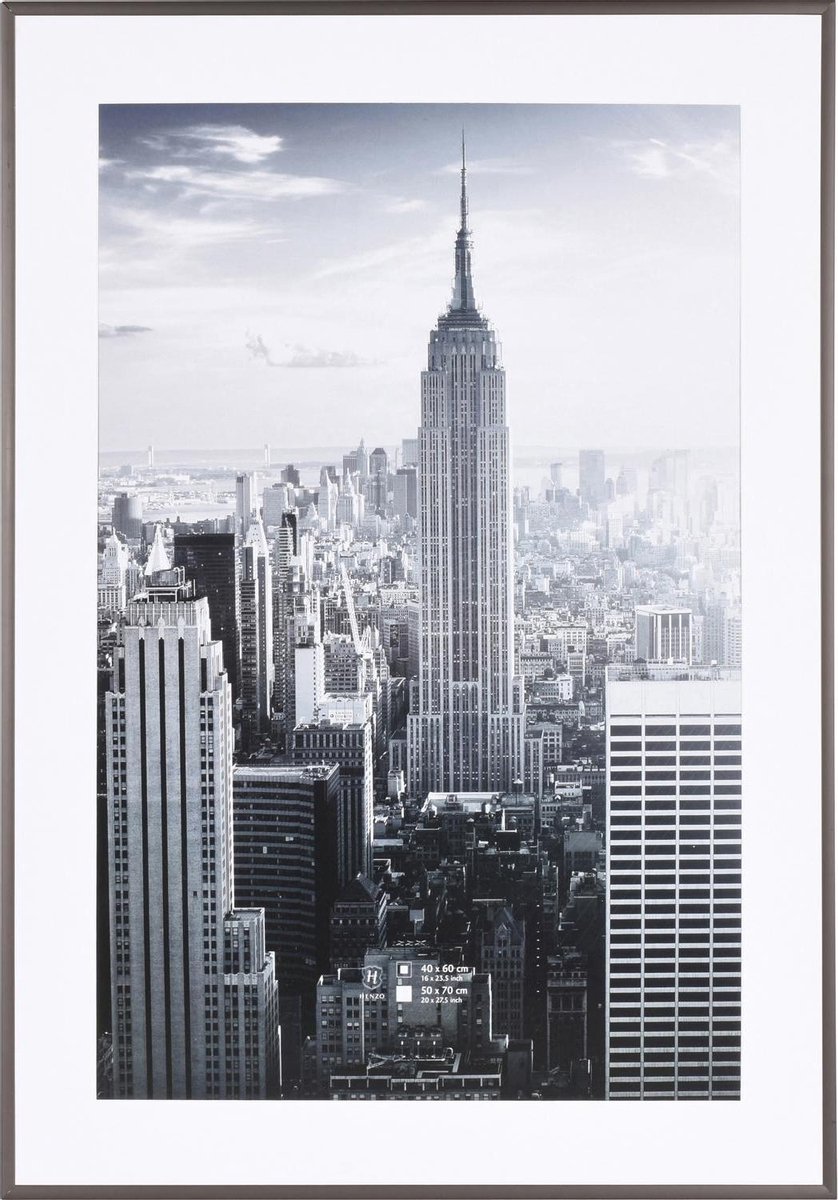 Henzo Fotolijst - Henzo - Manhattan - Fotomaat 50x70 cm - Donkergrijs