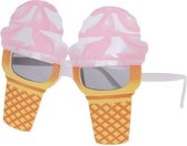 Free And Easy Partybril Ice-cream 14 Cm Roze/bruin