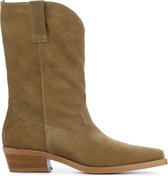 Lina Locchi Vrouwen Suède       Cowboy Laarzen  / Western Boots L1048 sue - Taupe - Maat 36