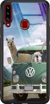 Samsung A20s hoesje glass - Lama adventure | Samsung Galaxy A20s  case | Hardcase backcover zwart