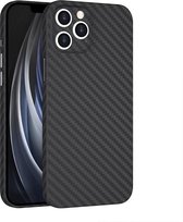 Wiwu - iPhone 12 Mini hoesje - Skin Carbon Case - Kunststof Back Cover - Zwart