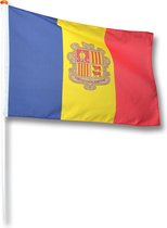 Vlag Andorra 100x150 cm.