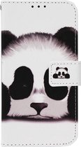 ADEL Kunstleren Book Case Pasjes Portemonnee Hoesje Geschikt voor Samsung Galaxy S10 Plus - Panda