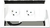 Inbouw klepunit Model Horizontal, 2x 230V zwart incl. aansluitkabel type gst18