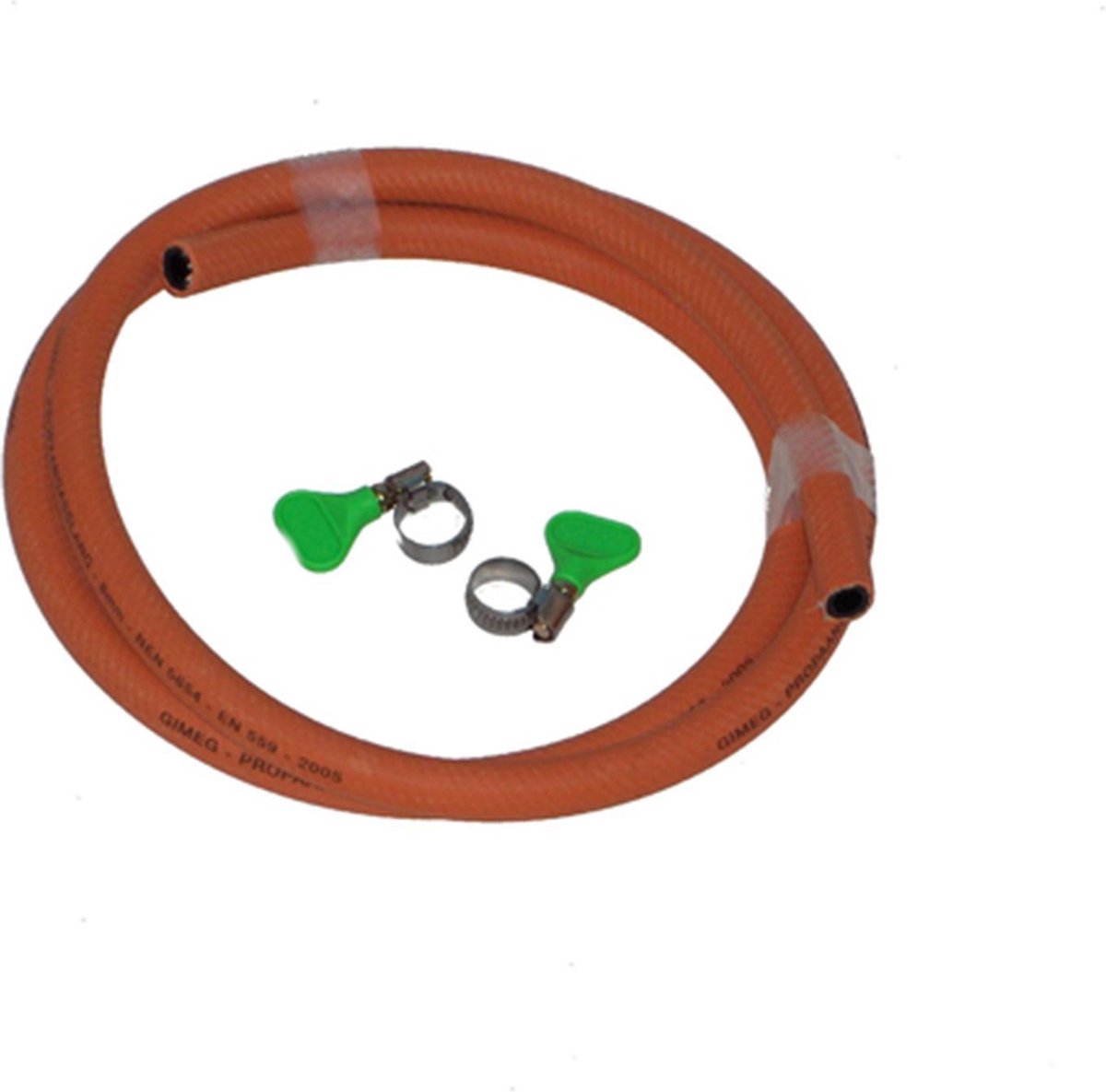 Gimeg HD Gasslang pvc - 2 slangklemmen - 2 m