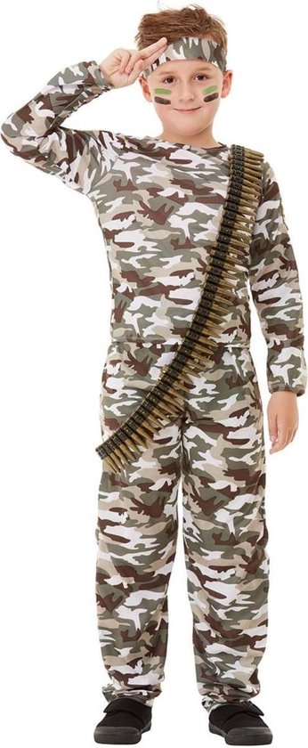 FUNIDELIA Leger Pak voor meisjes en jongens - Maat: 122 - 134 cm