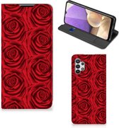 Mobiel Bookcase Geschikt voor Samsung Galaxy A32 5G Smart Cover Red Roses