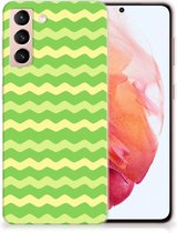 Smartphone hoesje Samsung Galaxy S21 TPU Case Waves Green