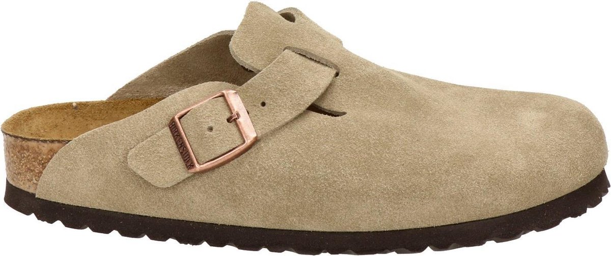 Birkenstock Boston SFB VL Narrow Unisex Clogs - Taupe - Maat 38