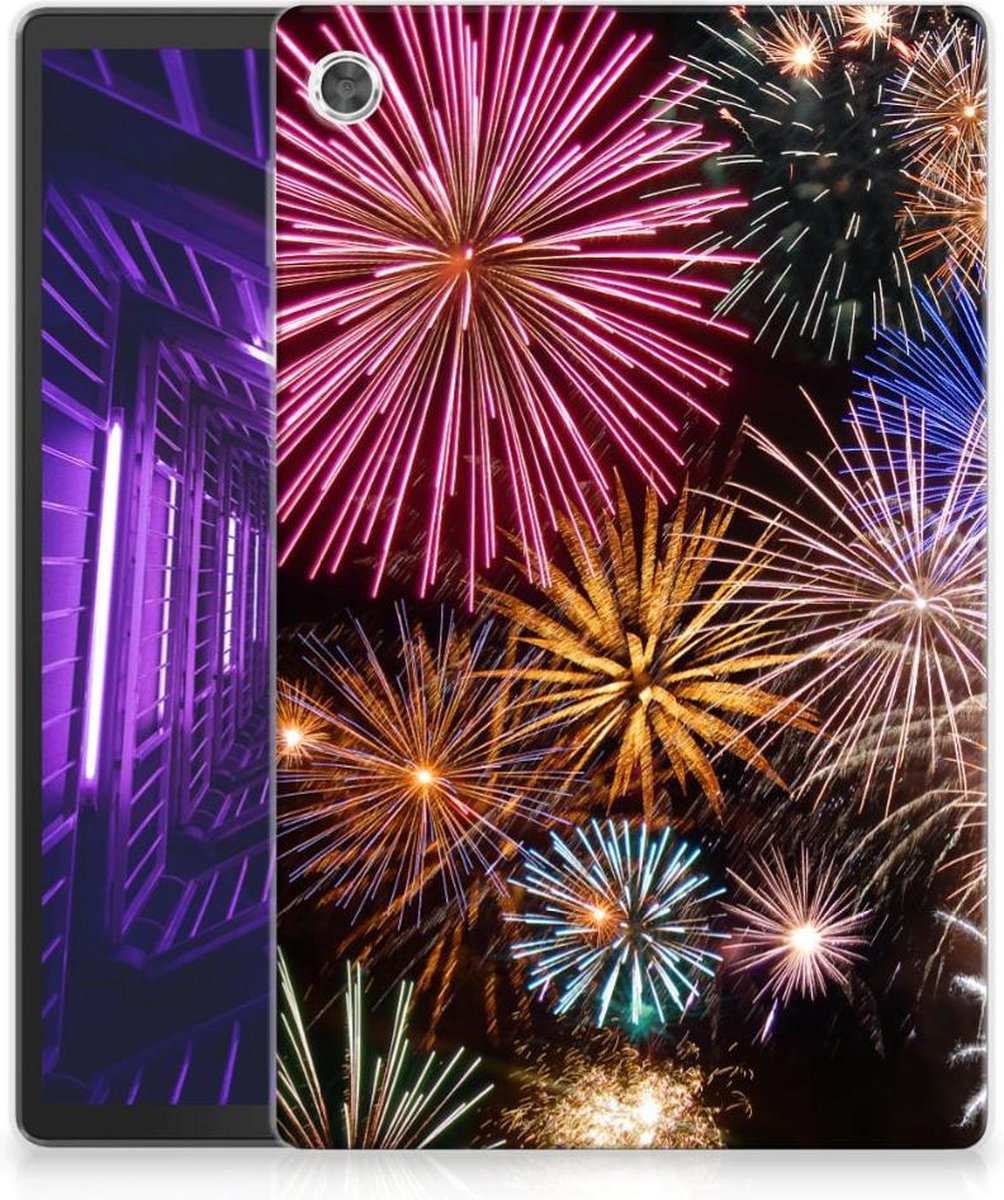 Lenovo Tab M10 Plus Leuke Siliconen Hoes Vuurwerk