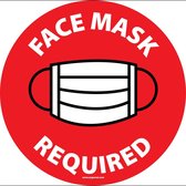 Vloersticker 'Face mask required', 300 mm