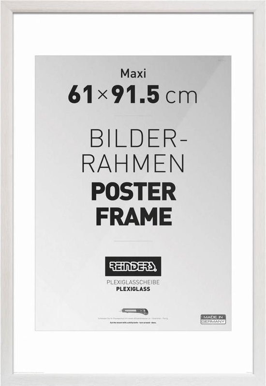 kreupel Tekstschrijver Elk jaar Wissellijst voor Posters 61x91,5 cm | wit | hout | romantisch | bol.com