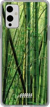 6F hoesje - geschikt voor OnePlus 9 -  Transparant TPU Case - Bamboo #ffffff