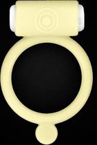 Glamy Sky - Vibrerende Cockring - Glow in the Dark - Geel
