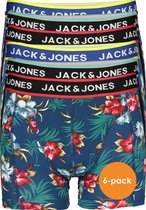 JACK & JONES boxers Jacflower trunks (6-pack) - gebloemd en uni - Maat: XL