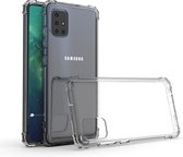 Samsung Galaxy A51 hoesje schokbestendig transparant / doorzichtig MET EXTRA STEVIGE HOEKEN voor nog betere bescherming