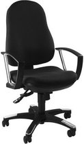 Chaise de bureau - Avec Accoudoir - Tissu - Zwart - Ergonomique