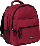 New-Rebels® Heaven - School - Backpack - Burgundy Rood - 31x15x41cm - Rugzak - Rugtas
