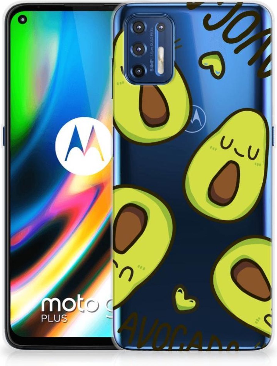 Motorola Moto G9 Plus Telefoonhoesje met Naam Avocado Singing