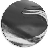 Dibond Wandcirkel - Vliegshow in het zwart/wit - 40x40cm Foto op Aluminium Wandcirkel (met ophangsysteem)