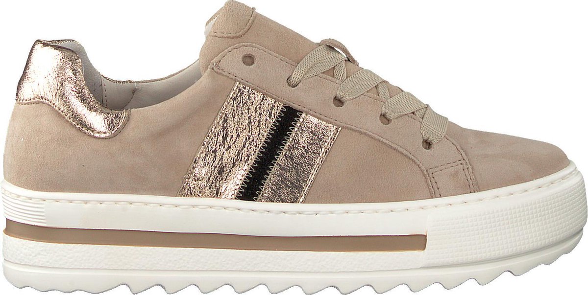 Gabor Dames Lage sneakers 495 - Beige - Maat 40,5 | bol.com