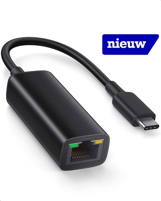 USB-C naar Ethernet adapter – Internet LAN Netwerk kabel – 1000 Mbps –  geschikt voor... | bol.com