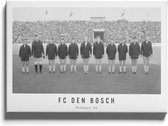 Walljar - FC Den Bosch elftal '66 - Zwart wit poster met lijst