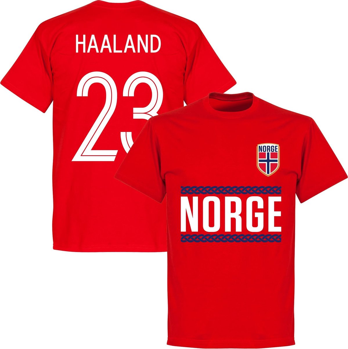 Noorwegen Haaland 23 Team T-Shirt - Rood - Kinderen - 128