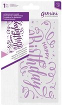 Gemini 5.75'x2.75' (14.6x7 cm) -embossingfolder - Birthday Banner (Verjaardag Banner)