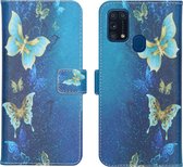 iMoshion Design Softcase Book Case Samsung Galaxy M31 hoesje - Butterfly